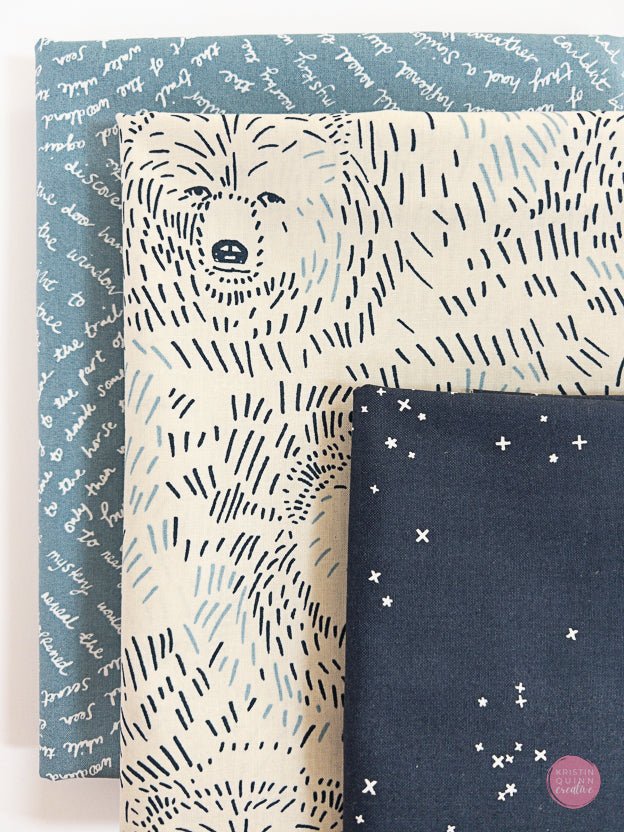 Bears | Wholecloth Quilt Kit - Kristin Quinn Creative - Fabric Bundle