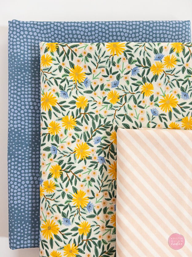 Daisy Field | Wholecloth Quilt Kit (Copy) - Kristin Quinn Creative - Fabric Bundle