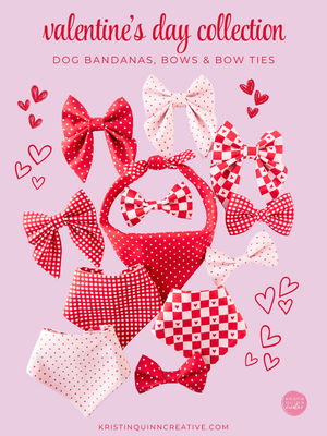 Over the Collar Sailor Bow | Pink Pin Dot & Hearts