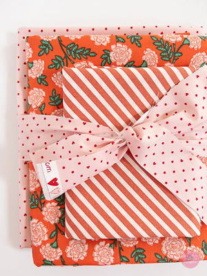 Pink Roses | Wholecloth Quilt Kit - Kristin Quinn Creative - Fabric Bundle