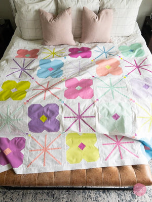 Preppy Petals PDF Quilt Pattern - Automatic Download - Kristin Quinn Creative - pattern