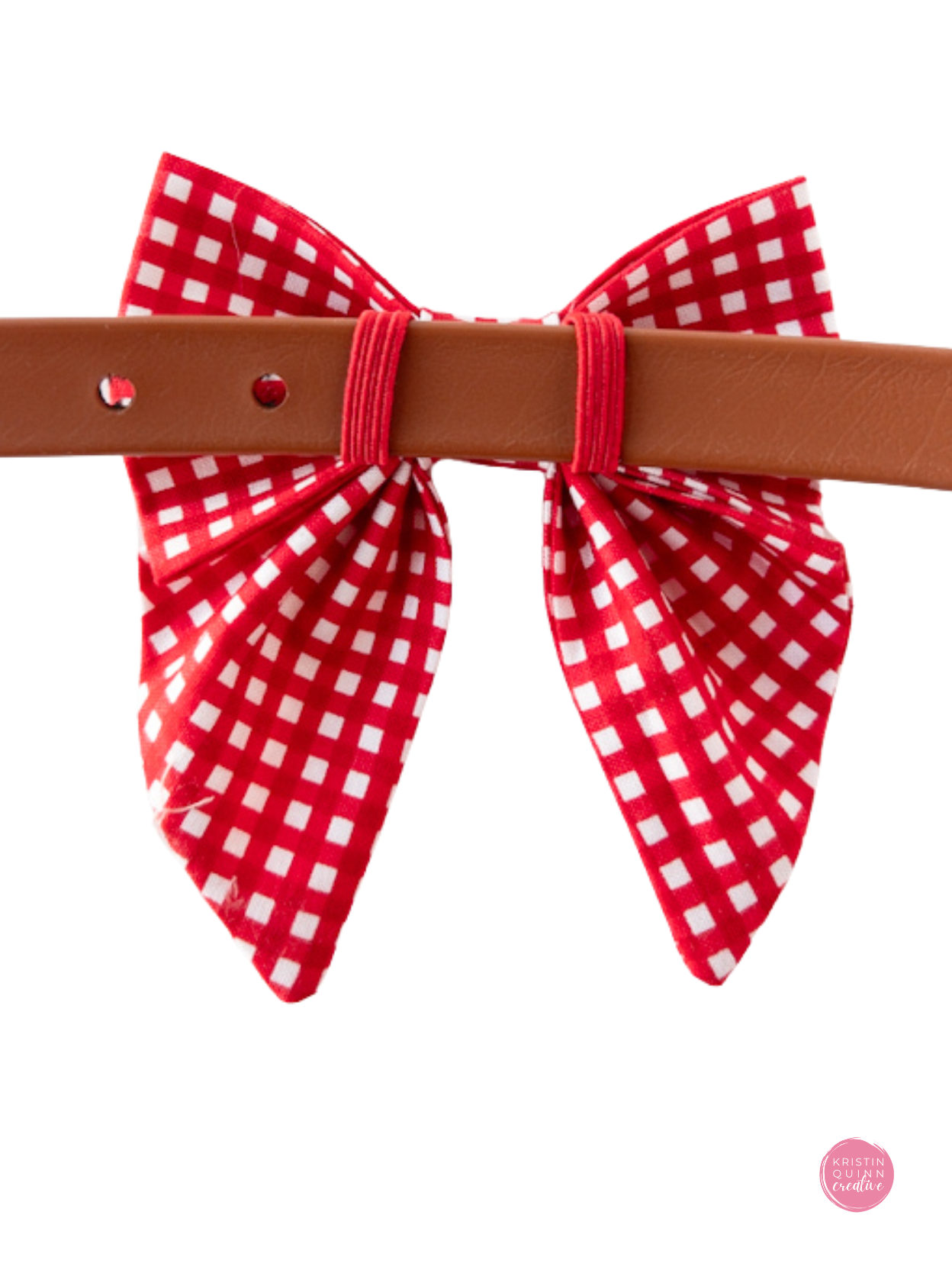 Over the Collar Sailor Bow | Red Gingham