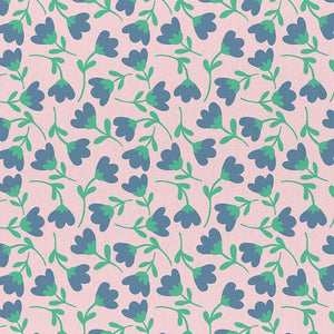 BACKING 4.5 yards | PBS Fabrics | Flower Clippings Pink - Kristin Quinn Creative - Fabric