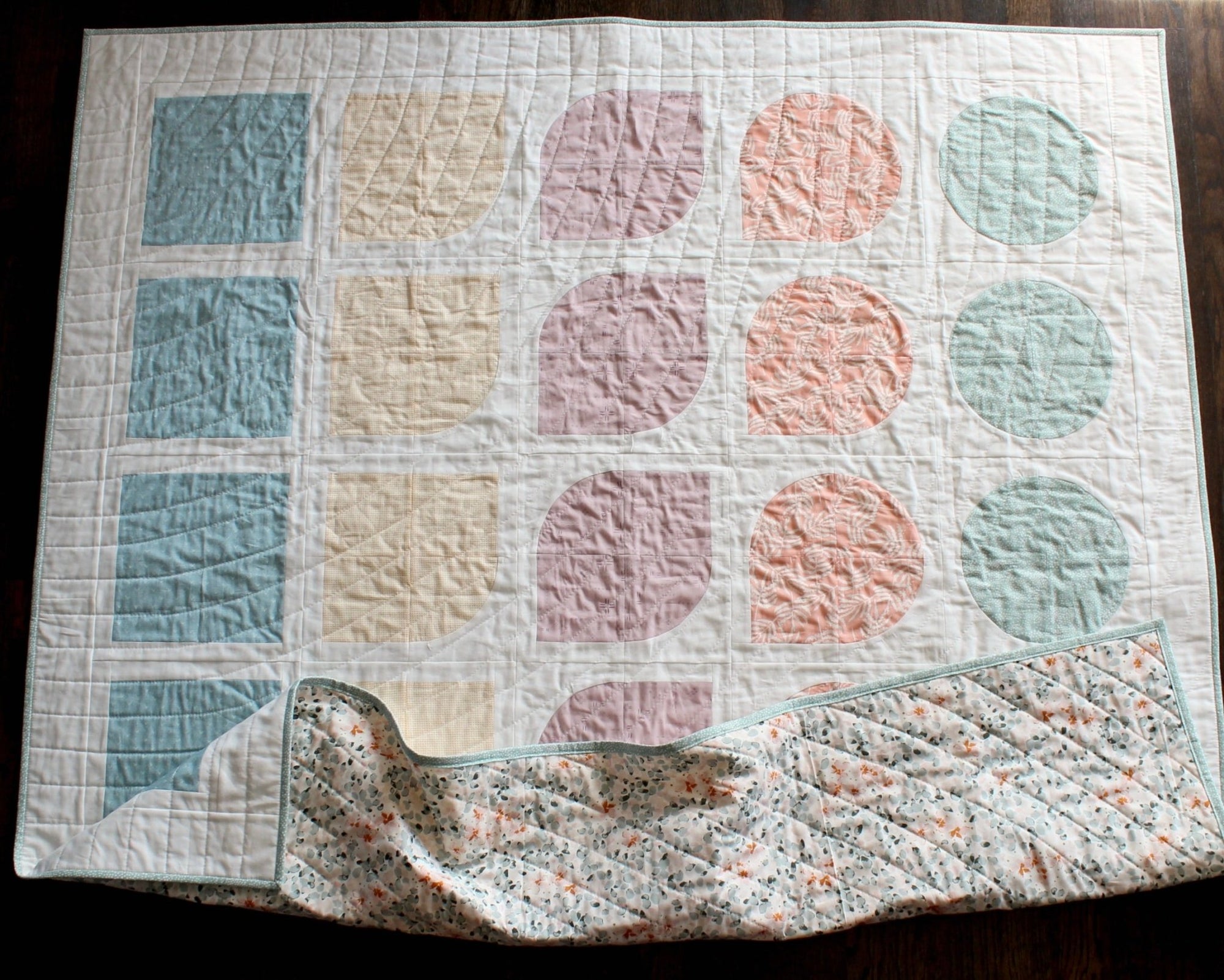 Evolve Small Throw Quilt - Pastel - Kristin Quinn Creative - Quilt