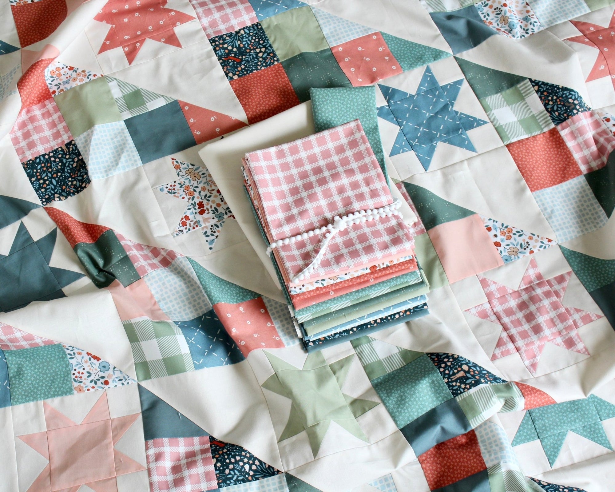 Hodgepodge Quilt Kit | Square Throw - Kristin Quinn Creative - Quilt Kit