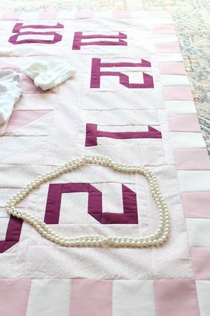 Let's Grow Baby Milestone Quilt - Kristin Quinn Creative - Baby Quilt