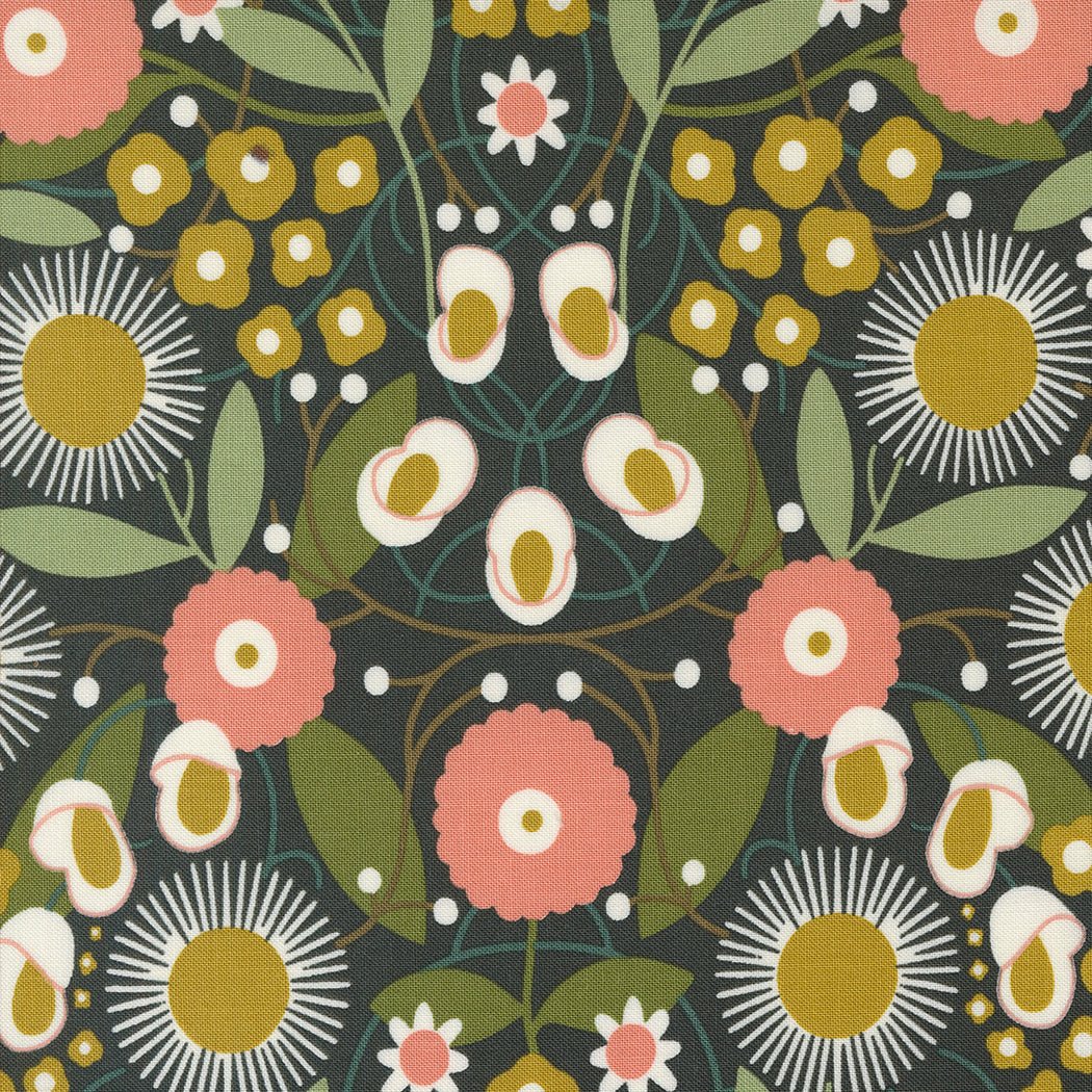 Moda | Imaginary Flowers Ebony - Kristin Quinn Creative - Fabric