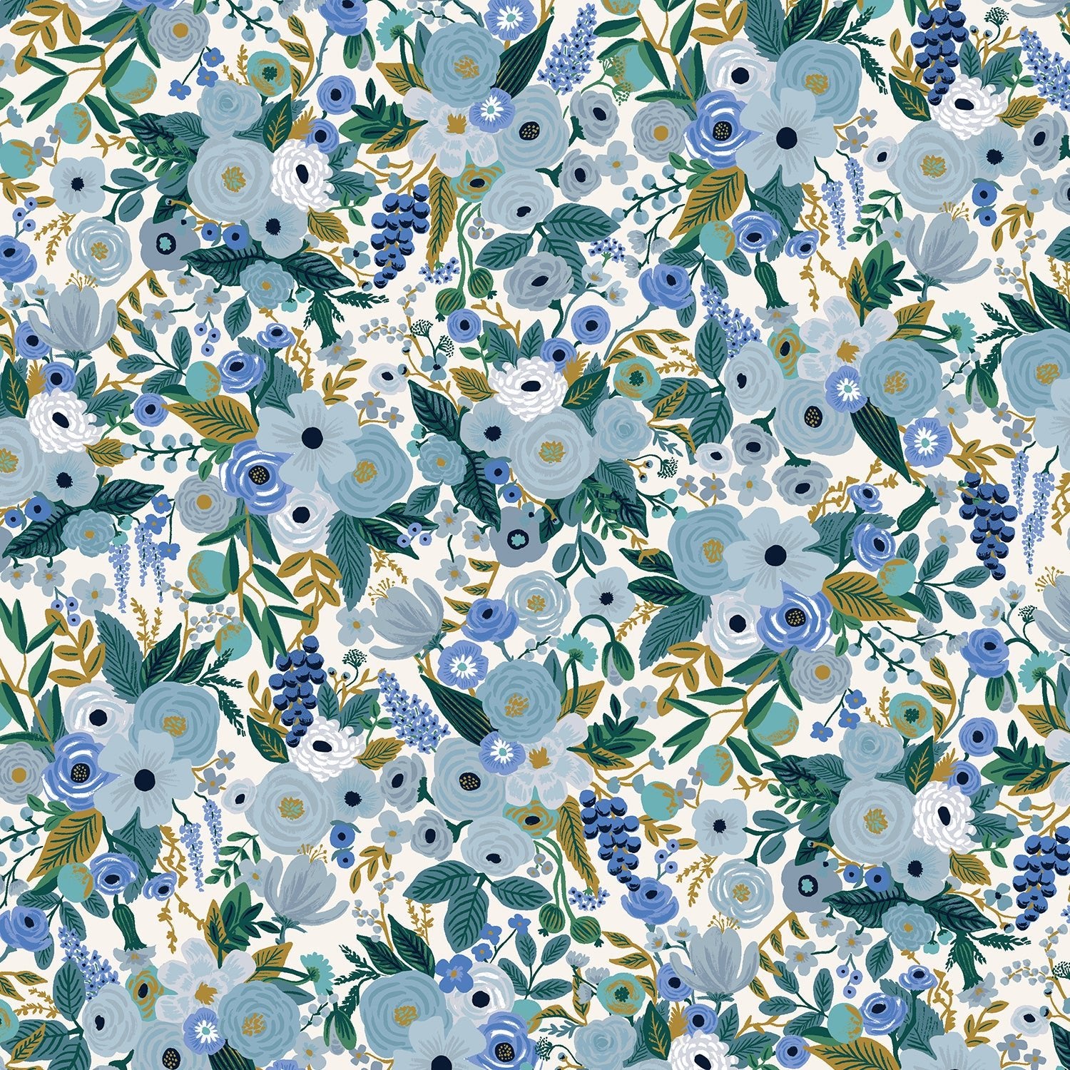Rifle Paper Co. | Petite Garden Party Blue - Kristin Quinn Creative - Fabric