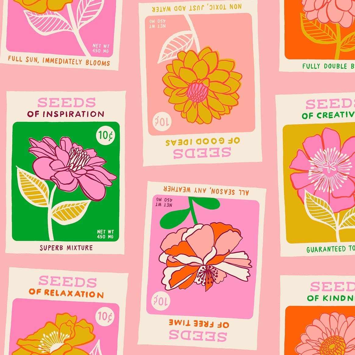 Ruby Star Society | Flowerland Seeds Balmy - Kristin Quinn Creative - Fabric