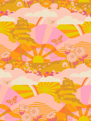 Ruby Star Society | Rise and Shine Hello Sunshine in Buttercup - Kristin Quinn Creative - Fabric