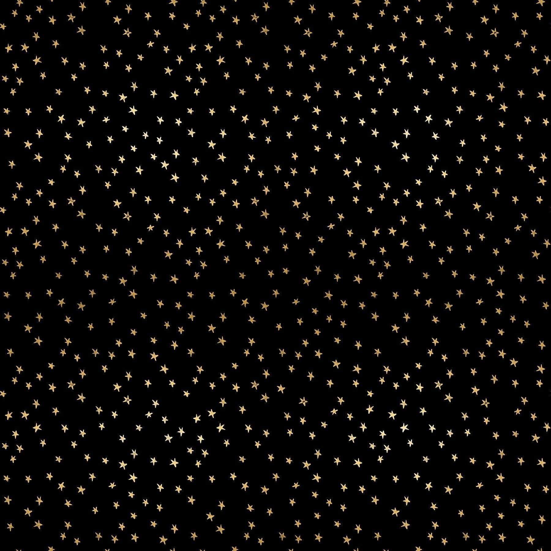 Ruby Star Society | Starry Mini in Black and Gold - Kristin Quinn Creative - Fabric