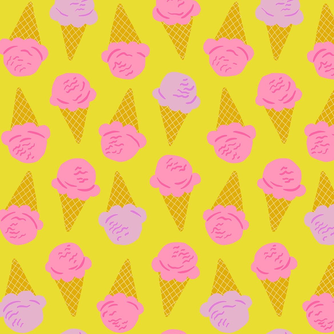 Ruby Star Society | Sugar Cone in Citron - Kristin Quinn Creative - Fabric