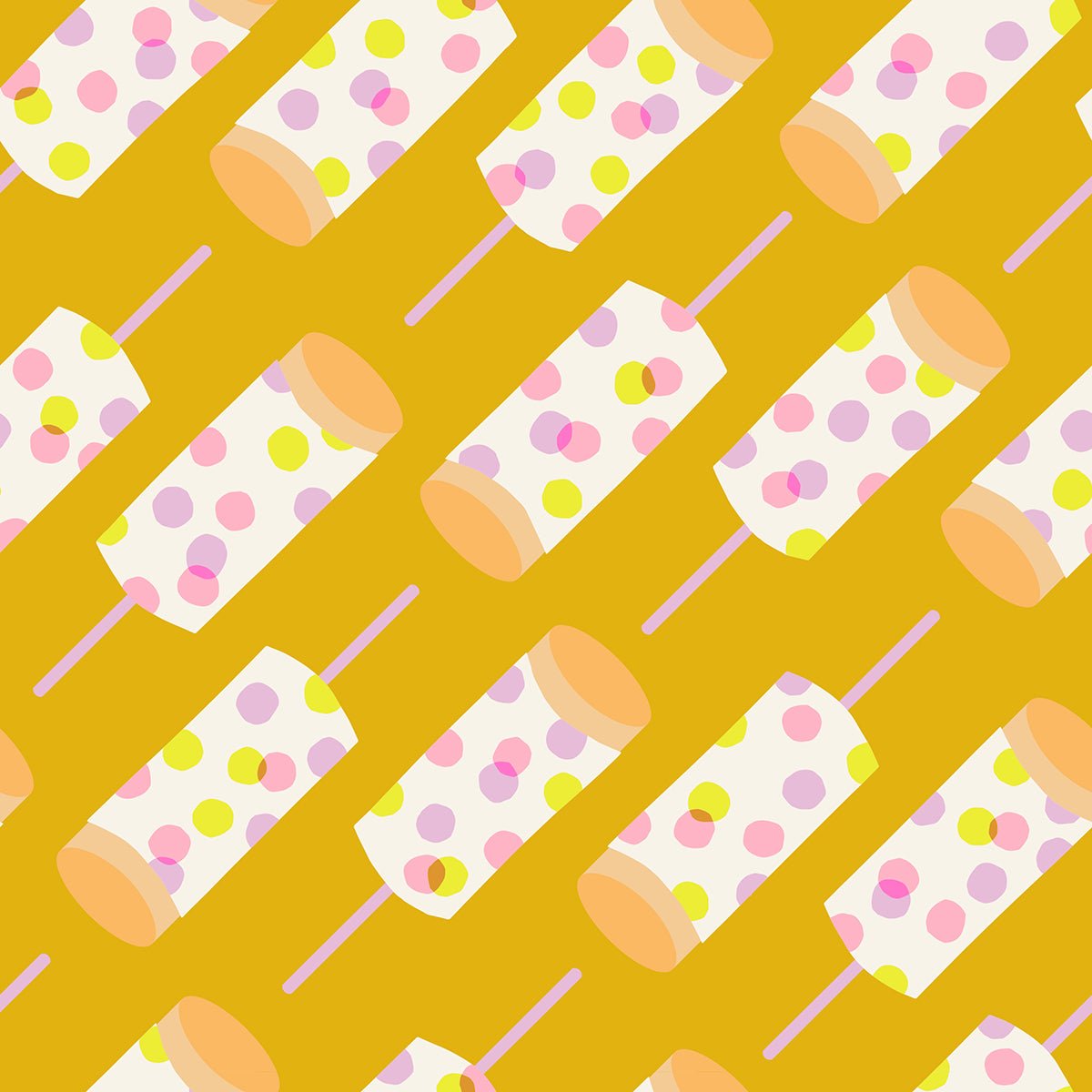 Ruby Star Society | Sugar Cone Push Pops in Goldenrod - Kristin Quinn Creative - Fabric