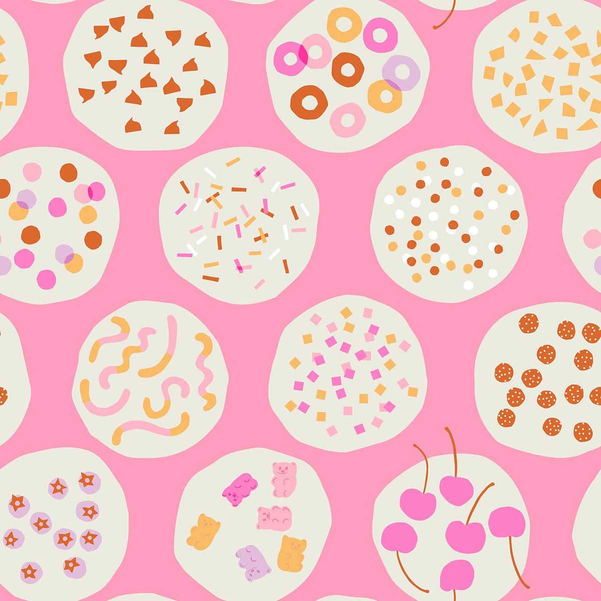 Ruby Star Society | Sugar Cone Toppings in Flamingo - Kristin Quinn Creative - Fabric