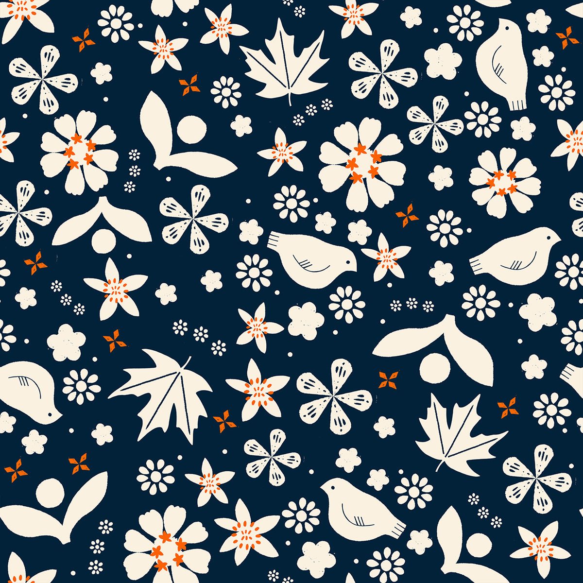 Ruby Star Society | Sugar Maple Navy - Kristin Quinn Creative - Fabric