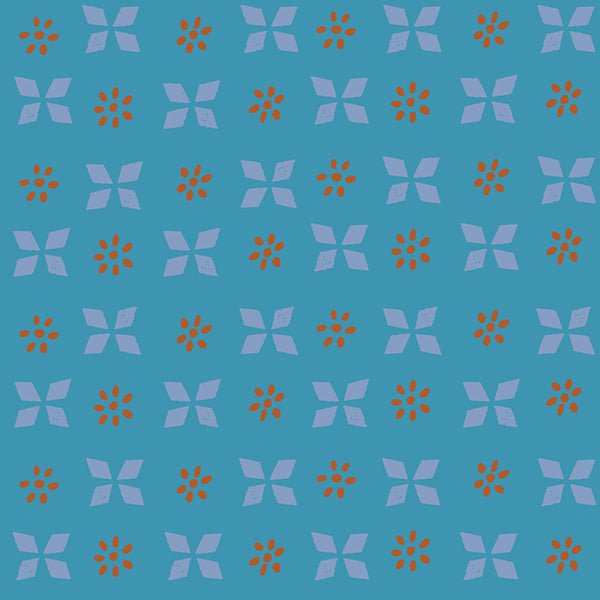 Ruby Star Society | Sugar Maple Vintage Blue - Kristin Quinn Creative - Fabric